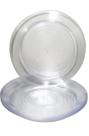 Prato acrilico 15cm cristal c/10un.