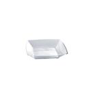 Prato Acrílico Crystal Médio 17cm Fundo Square Plastilânia Pacote 10 Unidades