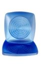 Prato Acrílico Quadrado Resistente 15cm Azul Tr - 10 unid