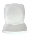 Prato Acrílico Quadrado Resistente 15cm Branco - 10 unid