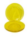 Prato Acrílico Resistente 15cm Amarelo Translúcido - 10 unid