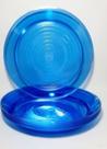Prato Acrílico Resistente 22cm Azul Translúcido - 10 unid - Sertplast