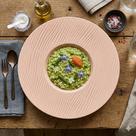 Prato Apresentação Relevo Dunas Creme Germer Porcelanas Prato Apresentação Relevo Dunas Creme Germer Porcelanas