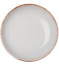 Prato Avulso Para massa 22,8cm De Cerâmica Linear Cinza