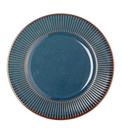 Prato Avulso Sobremesa 20,2cm De Cerâmica Linear Azul