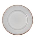 Prato Avulso Sobremesa 20,5cm De Cerâmica Linear Cinza