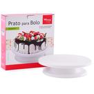 Prato bailarina de plástico giratório multiuso com pé 7x28cm