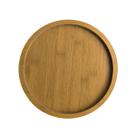 Prato Bandeja em MDF Madeira Redondo Para Cozinha 29,5CM