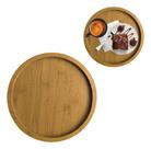 Prato Bandeja Mdf Madeira Redondo P/cozinha Tábua 23,5cm