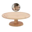 Prato Base Suporte Elevado Suporte Bambu 29cm Tortas Bolos