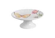 Prato Bolo c/Pé Ceramica Butterfly 27x11cm Scalla Prato Bolo c/Pé Ceramica Butterfly 27x11cm Scalla