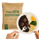 Prato branco descartavel biodegradavel de amido de milho 15cm não contem plastico talge