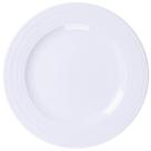 Prato Branco Porcelana 27cm Raso Tramontina Vibrare Aba Larga Avulso Mesa de Jantar