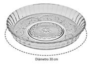 Prato Com Borda Kig Ricaelle De Vidro Incolor 30 Cm
