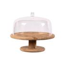 Prato Com Pé E Cúpula Em Bambu Sense 27,5x26cm Ou