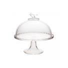 Prato Com Pé E Cúpula Em Cristal Bird 19x19cm Wolff Prato Com Pé E Cúpula Em Cristal Bird 19x19cm Wolff