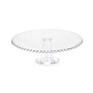 Prato Cristal p/ Bolo com Pé Pearl 31 x 11 cm Wolff