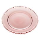 Prato cristal pearl roxo 28cm - ROJEMAC