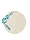 Prato crustaceo raso turquesa em ceramica luiz salvador