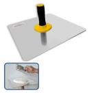 Prato de Alumínio Evolution 1501 Lâmina Quadrada Para Massas Gessos e Revestimentos Pintura e Acabamento Empunhadura Ergonômica Profissional