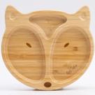 Prato de bambu com ventosa de silicone raposa - petit piá