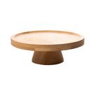 Prato De Bambu Madeira Para Bolo Com Pé 20cm Lyor Mesa Posta