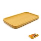 Prato de Bambu Retangular Bandeja Servir Sustentável 40x30cm FRG0398
