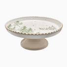 Prato de bolo ceramica decorativo rena ouro luiz salvador