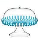 Prato De Bolo Com Domo E Pedestal Em Bio Plástico Turquesa 31X27cm Dolcevita - Guzzini Prato De Bolo Com Domo E Pedestal Em Bio Plástico Turquesa 31X27cm Dolcevita - Guzzini