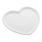 Prato De Cerâmica Formato Coração Com Borda Pearl Para Servir Café Lanches Sobremesa Refeições Jantar Romântico Presente