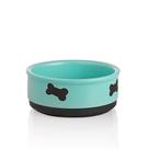 Prato de comida de cerâmica para cães Sweejar Bone Pattern 1L para cães médios Prato de comida de cerâmica para cães Sweejar Bone Pattern 1L para cães médios
