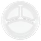 Prato de Isopor SOLO Dart 23 cm Branco com 3 Compartimentos