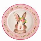 Prato De Jantar Coelho Branco/Rosa - 27cm - Tokdacasa