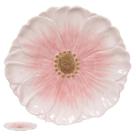 Prato de jantar flor rosa - 25cm
