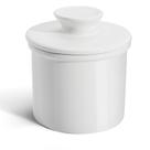 Prato de manteiga Sweese French Butter Crock Porcelana Branca