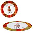 Prato De Melamina Redondo Para Sobremesa Natal Natalina 17,5cm De Ø kit 4 peças