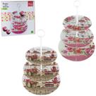 Prato de melamina triplo para bolo / doces estampas sortidas 20/25/30cm de ø na caixa - WINCY