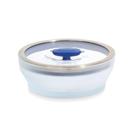 Prato de microondas Anyday Cookware, vidro sem plástico, 400 ml, azul