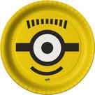 Prato De Papel 18cm Minions 8 Un - Festcolor