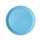 Prato de Papelão Laminado Azul Claro P5 - 28cm