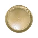 Prato de Papelão Laminado Dourado P5 - 28cm