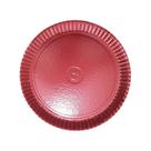 Prato de Papelão Laminado Vermelho P5 - 28cm
