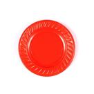 Prato de Plástico Descartável Vermelho 15cm - 10 Unidades - Aluá Festas