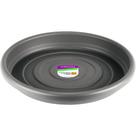 Prato de Plástico para Vaso de Jardim Cinza 17 cm - PR6542-1 - PINCEIS ATLAS