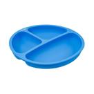 Prato de Silicone com Divisória Azul Infantil BPA Free