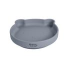 Prato de Silicone com Ventosa Ursinho - Cinza - Freso Baby