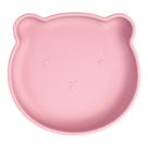 Prato de Silicone com Ventosa Urso Infantil Rosa Freso Baby