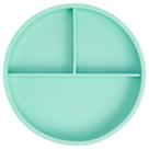 Prato de Silicone Infantil c/Ventosa e Divisória Verde Freso