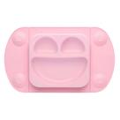 Prato De Silicone Portátil Para Bebê Rosa Prático Mimo Style