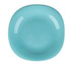Prato De Sobremesa 21,5cm Dama Vidro Opalino Verde Ciano Luxo